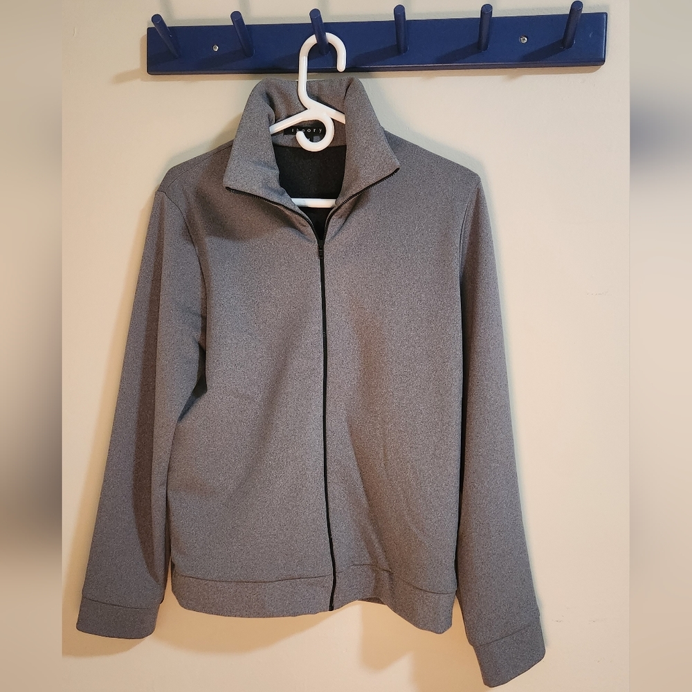 Theory Gray Zip Up Medium